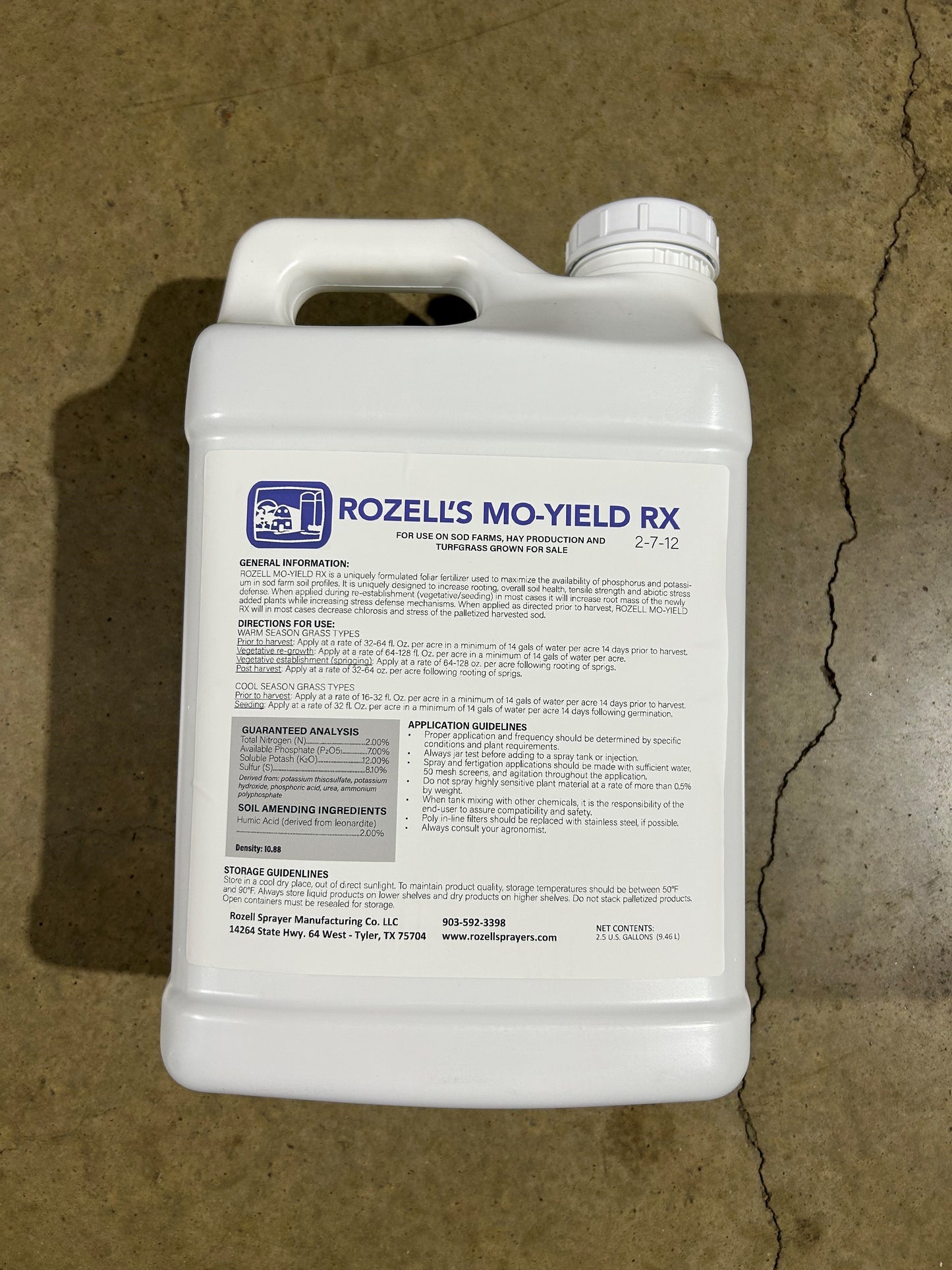 Rozell Mo-Yield Rx 2.5 Gallon
